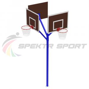 Купить Стойка баскетбольная уличная комбинированная (3 щита) в Белом 