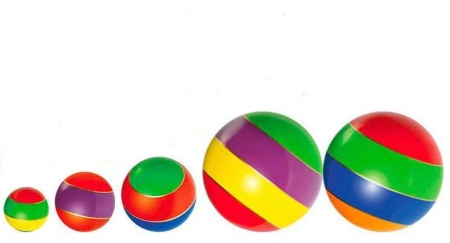 Купить Мячи резиновые (комплект из 5 мячей различного диаметра) в Белом 