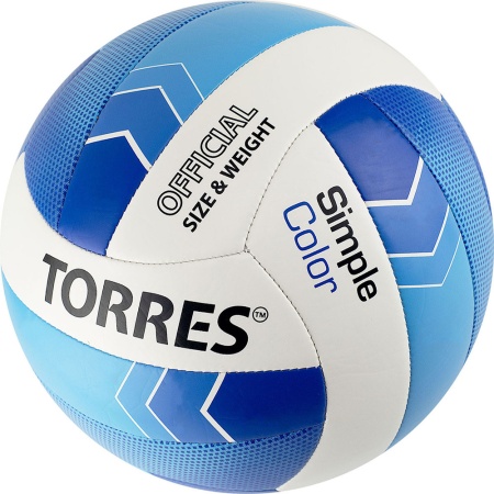 Купить Мяч волейбольный Torres Simple Color любительский р.5 в Белом 